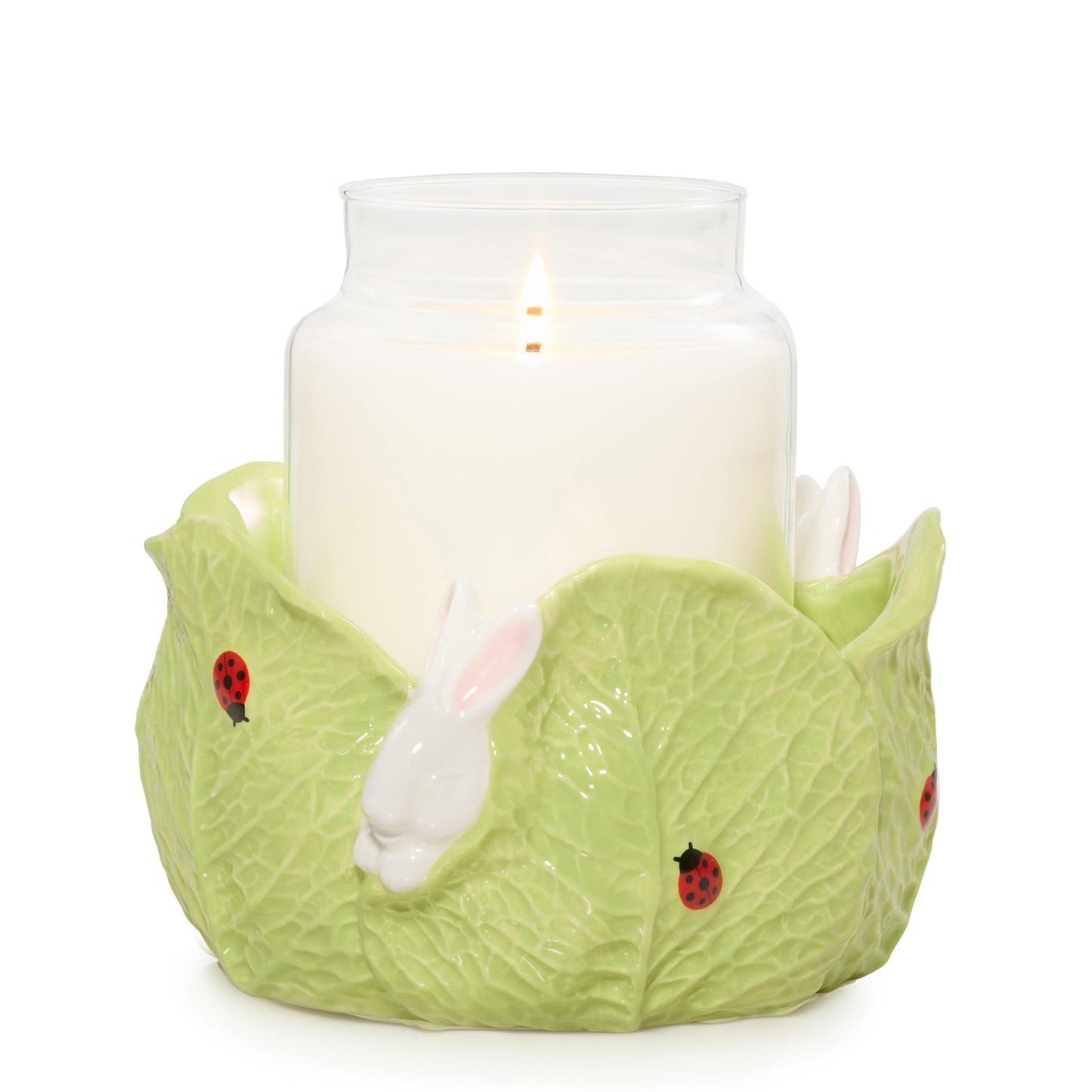 Ceramic Easter Bunny Jar Candle Holder HT1W