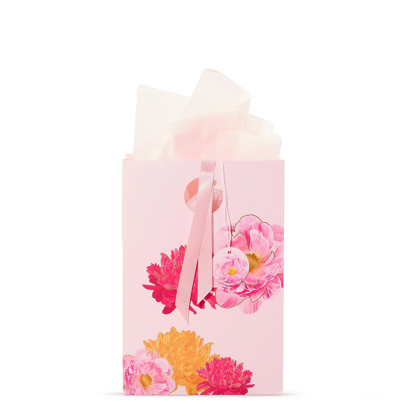 Pink Peony Floral Gift Bag GNLW