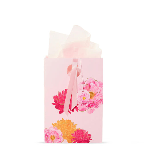 Pink Peony Floral Gift Bag GNLW
