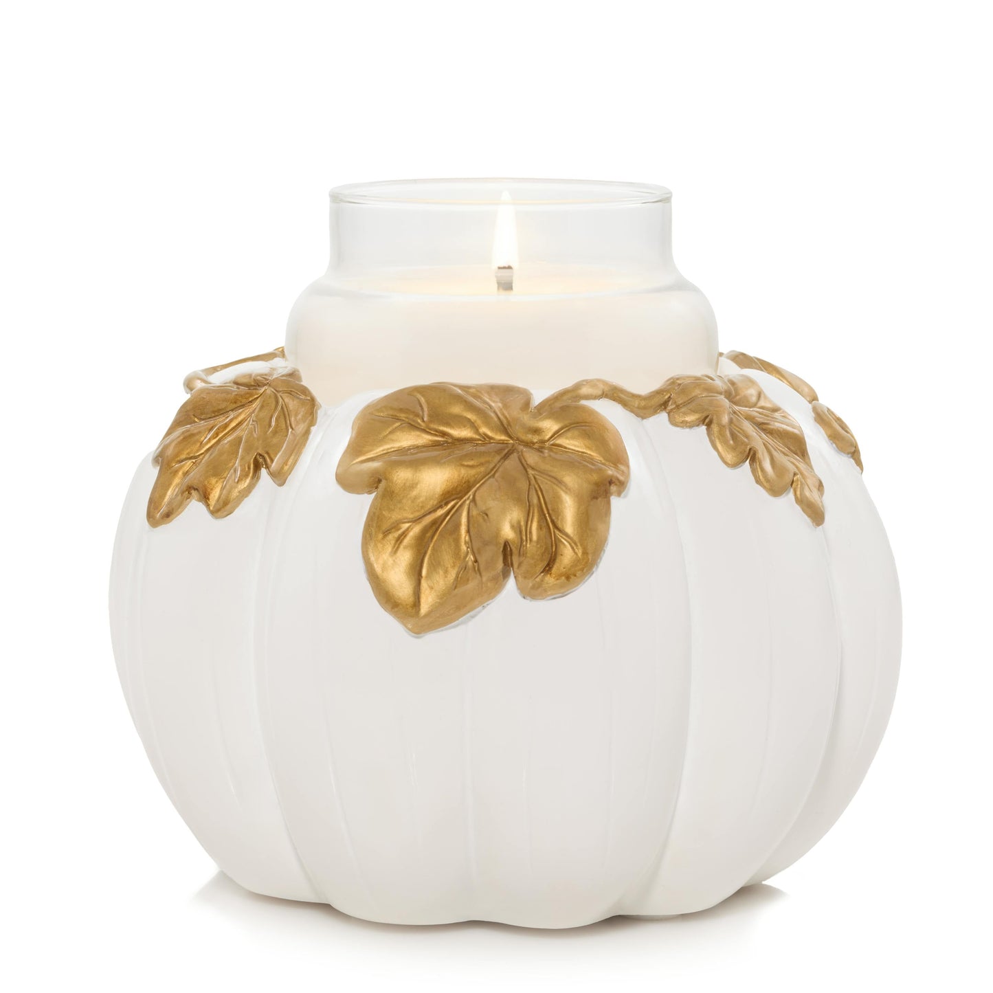 White Pumpkin Resin Holder TZ74